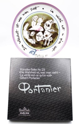 Auktion <br>Künstler-Teller, Nr. 23, Gilbert Portanier, Rosenthal studio-linie, orig. Karton, D-26cm [1]