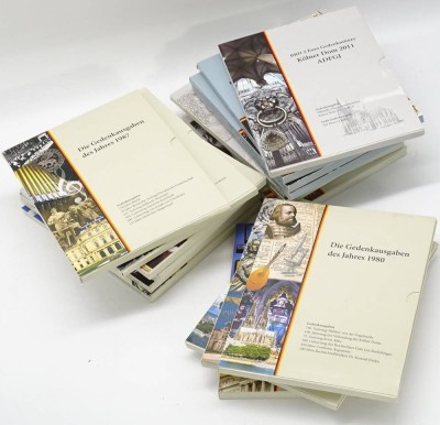 Auktion <br>Konvolut Gedenkausgaben , Kupfer Nickel mit 999er Silberveredelung, ca. 19Stück [1]