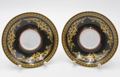 Auktion <br>2x Untertassen, Rosenthal, Versace, Medusa, je D-14,5cm. [1]