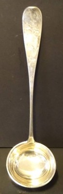Auktion <br>grosse Suppenkelle, Silber-800-, L-30 cm, 140 gr., floral ziseliert [1]