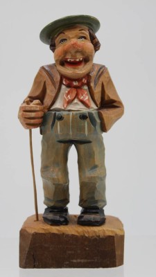 Auktion <br>Holz-Figur, wohl Anri Italy, ca. H-17,5cm. [1]