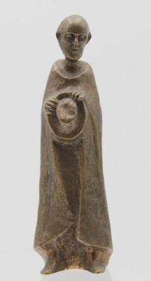 Auktion <br>Krippenfigur, Hirte, Bronze, ca. H-17cm [1]