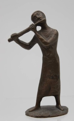 Auktion <br>Flötenspieler, Bronze, Sakrale Kunst Spitmann, ca. H-14cm. [1]