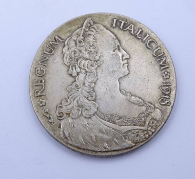 Auktion <br>Nachprägung - Italien, Kolonie Eritrea 1 Tallero (5 Lire) 1918 - 32,8g. [1]