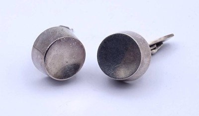 Auktion <br>Paar Designer Manschettenknöpfe Hans Hansen Nr. 642, Denmark, Silber 925/000, zus. 13,8g., D. 16,8mm [1]