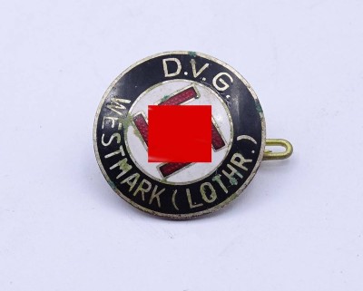 Auktion <br>Ansteckbrosche Deutsche Volksgemeinschaft Westmark ( Lothr.) [1]