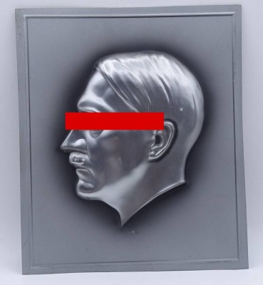 Auktion <br>Alu Plakette Adolf Hitler, 21x18cm [1]