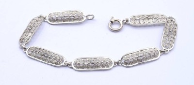 Auktion <br>800er Silber Armband, filigran gearbeitet, L. 19cm, 5,1g. [1]
