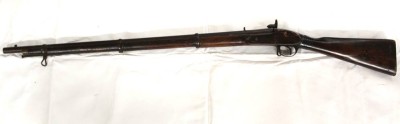 Auktion <br>Vorderlader, 19. Jhd., gemarkt, Bruchstelle, ca. L-128cm. [1]