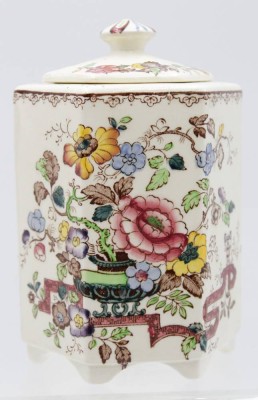 Auktion <br>Teedose, England, Mason's, asiat. Dekor, älter, H-16cm. [1]