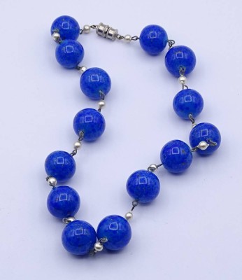 Auktion <br>Modeschmuck Halskette mit Drehverschluss, L. 45cm [1]