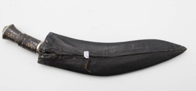 Auktion <br>Kukri, Indonesien, Altersspuren, Beimesser fehlen, ca. L-42cm. [1]