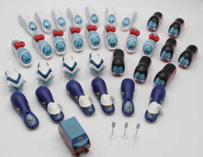 Auktion <br>33 Werbefahrzeuge für Kinder, Deutsche Bahn, Kunststoff, ca. L-10cm. [1]