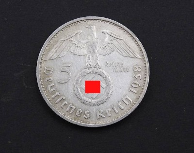Auktion 344<br>5 Reichsmark 1938 Paul von Hindenburg [1]