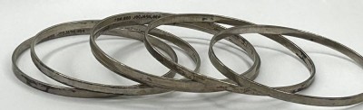 Auktion 370<br>6x Silber-800- Armreifen, zus. 65,8 gr., D-7 cm [1]
