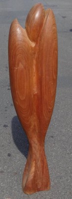 Auktion 361<br>Pierre SCHUMANN (1917-2011), hohe Holzskulptur (H-115 cm), in Boden 2 Stempel, abgebildet im Werksverzeichnis [1]
