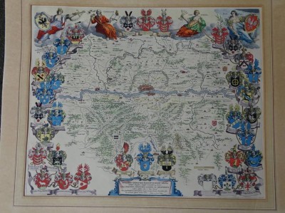 Auktion 344<br>Johannes BLAEU (1650-1712), colorierte Landkarte Francofurtensis