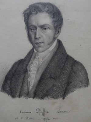 Auktion 361<br>Pierre-Elie Bovet (1801-1875) 840 zeitgenössische Portraits (820 orig. Zeichnungen, 20 Radierungen) in 7 Skizzenbücher, anbei 4 Ordner mit den Biografien der meisten. [1]