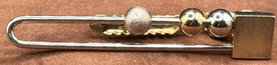 Auktion 373<br>Krawattenklammer, Silber-925- mit 3 beweglichen Kugel, Klamme Metall, L-6,2 cm, 10,2 gr [1]