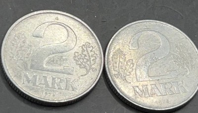 Auktion 356<br>2x 2 Mark DDR, Aluminium, 1975 und 1978 [1]