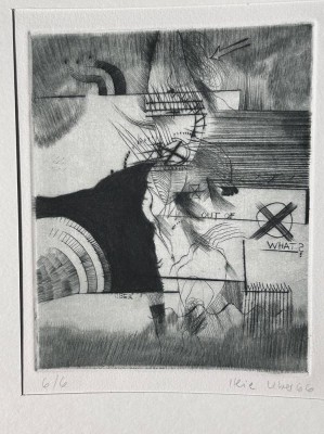 Auktion 376<br>.. Uber? , orig. Radierung in PP, Nr. 6/6,  MG ca. 18x14 cm, PP 41,5x29,5 cm [1]
