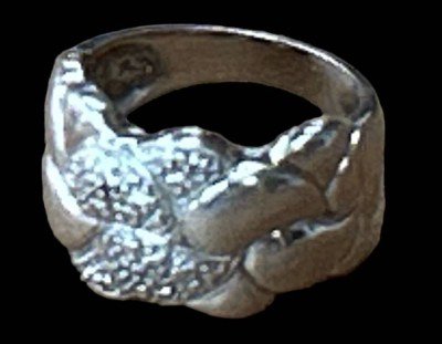 Auktion 356<br>Silberring-925-, undeutlich gemarkt, RG 54, 6,3 gr. [1]