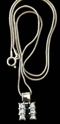 Auktion 347<br>Silber-925- Kette mit Silber-925- Anhänger, L-46 cm, 6 gr. [1]