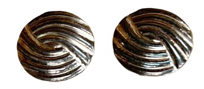 Auktion 356<br>Paar runde Ohrstecker, Silber-925-, D-2 cm, 2 gr. [1]