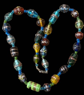 Auktion 347<br>Murano Glasperlenkette, L-ca. 62 cm, ca. 112 gramm [1]
