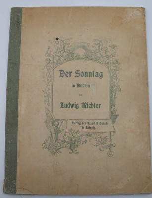 Auktion 347<br>Mappenwerk Ludwig Richter, Der Sonntag in Bildern, 1 Blatt fehlt, Altersspuren. [1]