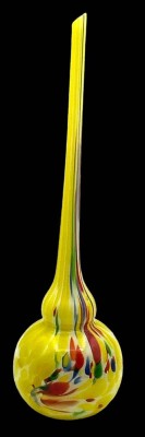 Auktion 351<br>Murano solifleur Vase, gelb-bunt, H-30cm [1]