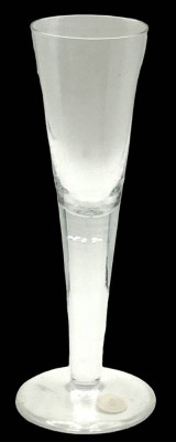 Auktion 347<br>Sekt Schluckglas mit Luftbalsen im Stand, H-21 cm, Klarglas [1]