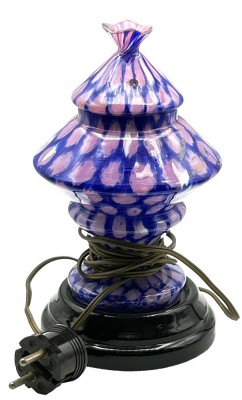 Auktion 351<br>Art Deco Rauchverzehrer  aus Glas, komplett, Deckelknauf abgebrochen, , H-21 cm [1]