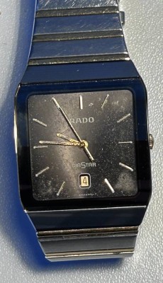 Auktion 356<br>Rado Diastar Armbanduhr, Unisex,, ca. 2,7x3 cm, Stahl/Gold orig. Armband [1]
