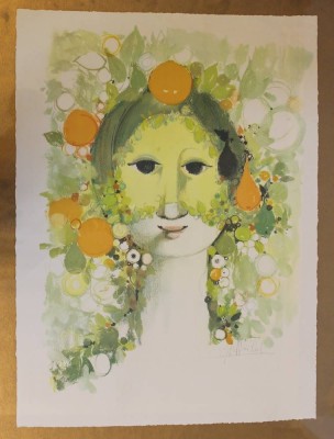 Auktion 347<br>Druck, Björn Wiinblad, BG 63 x 47cm. [1]