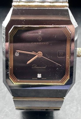 Auktion 356<br>Damenuhr Candino Diamond, Swiss made, Stahl/Gold, Werk läuft, sehr gut erhalten [1]