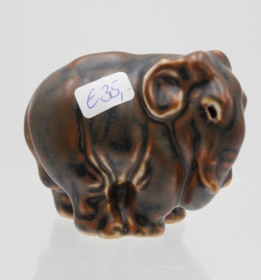 Auktion <br>Elefant, Royal Copenhagen, braun, Nr. 20225, ca. H-5,5cm [1]