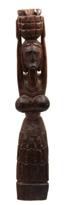 Auktion 348<br>Holzfigur, Afrika, monogrammiert, ca. H-44cm [1]