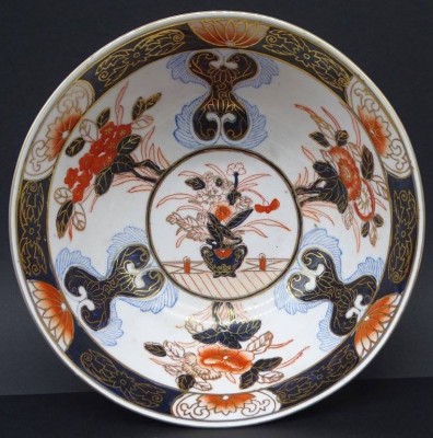 Auktion <br>Schale, handbemalt, Macau, H-8,5 cm, D-20 cm [1]