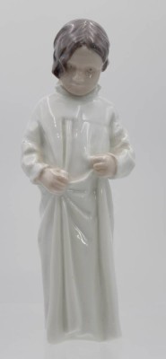 Auktion 348<br>Good Morning, Bing & Gröndahl, Entw. Merete Jensen, Agergaard (1937-?), Modellnr. 1624, polychr. Bemalung in Unterglasurfarben, H-20cm. [1]
