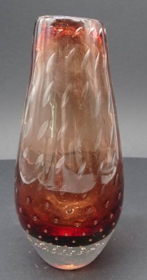 Auktion <br>Vase mit klaren Stand, wohl Murano, H-20 cm [1]