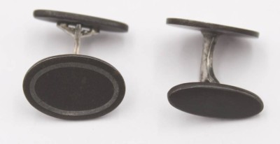 Auktion <br>Paar Manschettenknöpfe, wohl Georg Jensen, No. 5017, Sterling, 10,7gr., Kopf B-2cm [1]