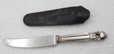 Auktion 348<br>kl. Messer, Georg Jensen, Sterlinggriff, ca. L-11,5cm [1]