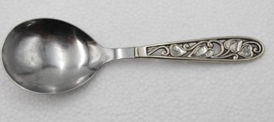 Auktion <br>Gemüselöffel, Silbergriff durchbrochen, Dänemark 1944, L-20,8cm [1]