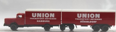 Auktion <br>Wiking-Modell, LKW mit Anhänger, Union Transport Betriebe [1]