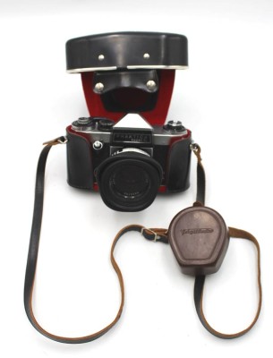 Auktion <br>Fotoapparat, Praktika Super TL, Objektiv Pancolar 1.8/50 Jena, in Bereitschaftstasche, Funktion nicht geprüft [1]