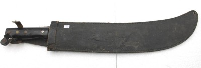 Auktion <br>Machete, Puma, älter, orig. Lederscheide, Altersspuren, L-54,5cm [1]