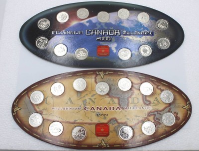 Auktion <br>2x Münzsätze, Canada., 1999 und 2000 [1]