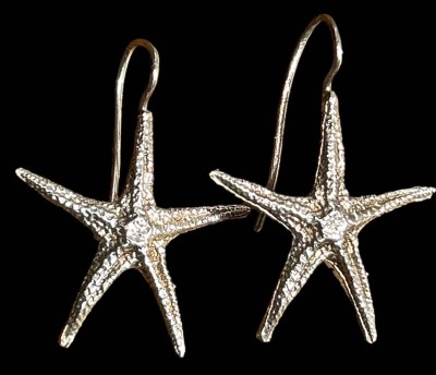 Auktion 348<br>Paar Ohrhänger, Silber-800-, Seesterne, H-ca. 4 cm, 4,8 gr [1]