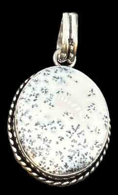 Auktion 348<br>gr. Anhänger, natürlicher Dendrit-Opal,  Silberfassung, 3,5x3  cm [1]